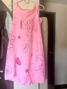 Cute Pink Bath Robe with Bunny Print