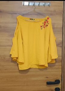 Yellow Polyester Top