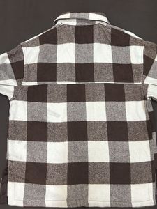 H&amp;M Brown &amp; White checked oversized Shacket