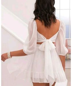 white angelic mini dress