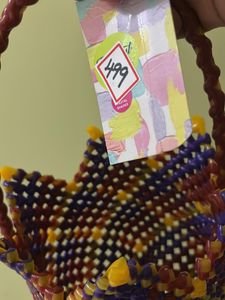 Handwoven Plastic Flower Basket