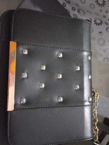 Black Studded Clutch Bag
