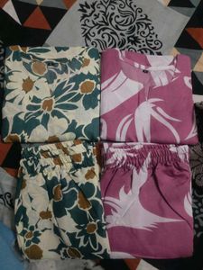 Stylish Printed Kurta Pant Set pack of 2 💯