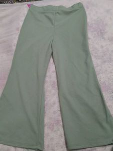 Green Flare Leg Pants