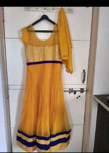 Stunning Yellow Anarkali Gown