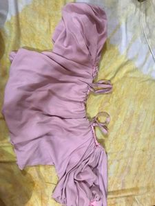 Elegant Pink Ruched Gown
