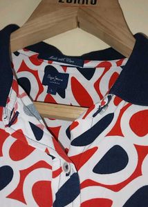 Stylish Printed Shirt Dress