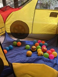 Kids Play Tent - Yellow School Bus with balls