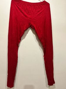 Vibrant Red Churidar Leggings
