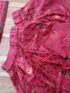 Vibrant Pink Ethnic Lehenga Choli Set 2 to 3 years