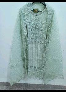 Embellished Mint Green Kurta Set
