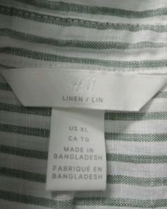 Striped Tie-Front Button-Up Shirt