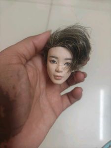 Doll Head with Brown Hair