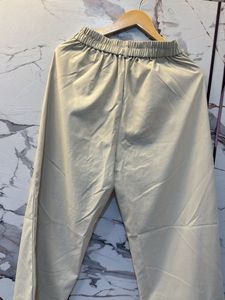 Stylish Beige Wide Leg Pants