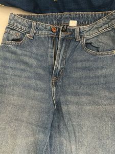 Wide Leg Denim Jeans