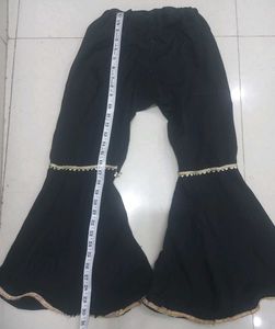 Black Sequined Kurta with Bell Sleeves