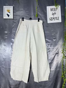 Cream Linen Palazzo Pants made in Italy