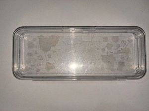 Transparent Pencil case with pink sticker cute dec