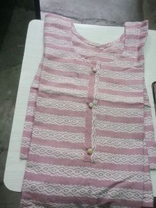 Pink Patterned Kurti Top