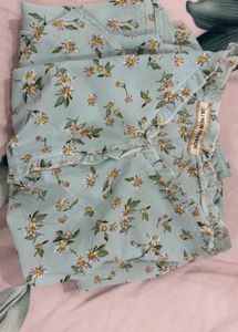 Light Blue Floral Print Dress