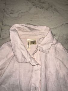 Light Pink Long Sleeve Button-Up Shirt