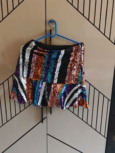 Sequin Mini Skirt