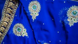 Blue Heavy Designer Saree