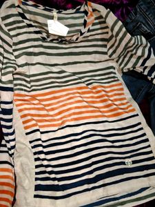 Striped Top &amp; Jeans Set