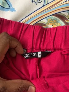 Hot Pink Cotton Jeans