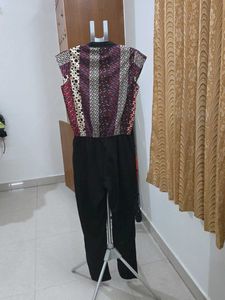 Ruhaan's Multi-Pattern High-Waist Jumpsuit