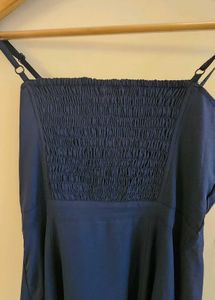 Navy Blue Adjustable Strap Maxi Dress Size S