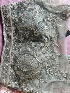 Exclusive Grey Embellished Lehenga set