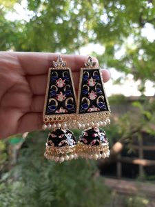 Gold Plated- Beautiful Meenakari Earrings 👌👌