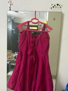 Vibrant Pink Sleeveless Dress