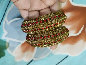 Traditional Stone Studded Bangles