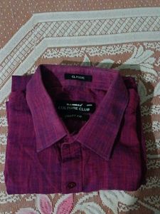 Men's Classic Fit Purple Shirt