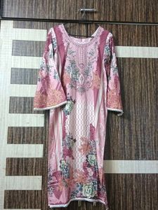 Beautiful Pink Floral Kurta Set