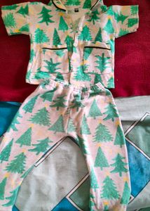 Night suit Adorable Christmas Tree Pajama Set