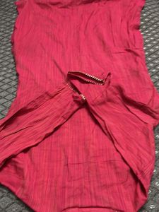 Elegant Pink Saree with Gold Print