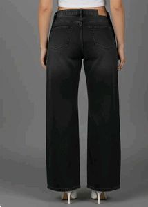🌟Printesty Black Wide-Leg Jeans🌟