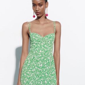 Zara New Celebs Bohemian Floral Midi Dress