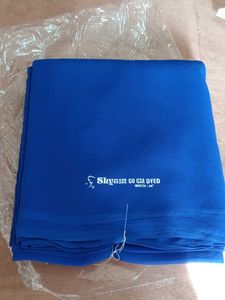 Vibrant Blue georgette saree
