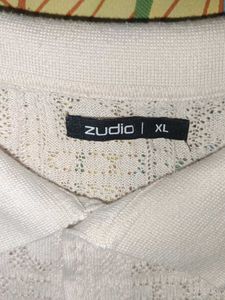 White knitted Textured shirt
