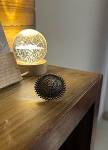 Statement Oxidized Silver Round Ring