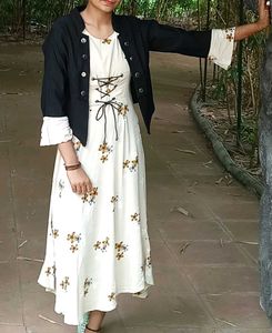 Floral Print Midi Dress with Jacket