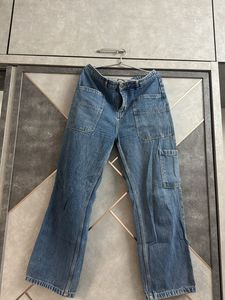 Vintage Wash Cargo Jeans