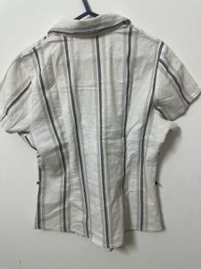 Striped V-Neck Short Sleeve Top ✨