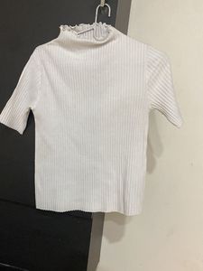Chic Ribbed Mock Neck Top