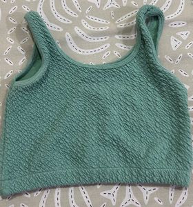 Textured Crop Tank Top