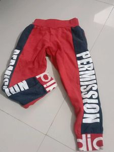 Red & Navy Permission Joggers
